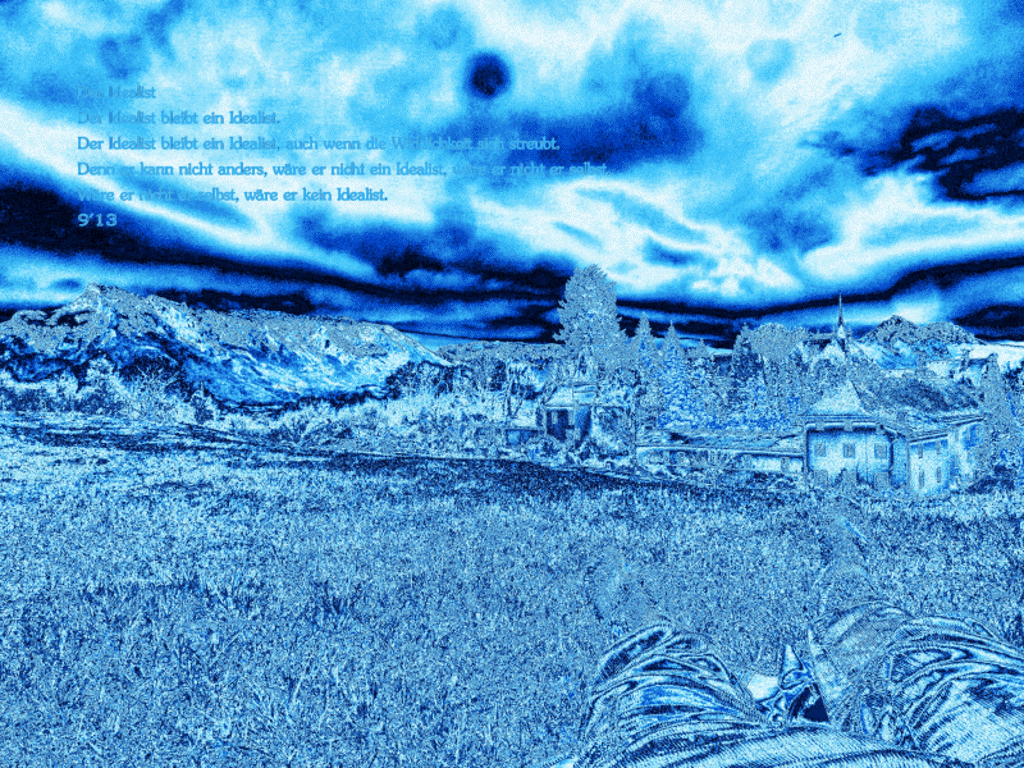 Der Idealist blue gifart von emanuel one